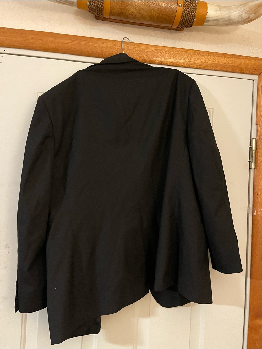 Bowdon Mens Black 2 Button Single Breasted Suit Jacket 46R Notch Lapel - Picture 5 of 5